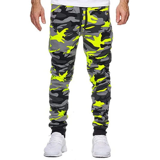 2025 Autumn And Winter New Men's Casual Camouflage Waist Drawstring Large Size Solid Color Sports Jogging Pants