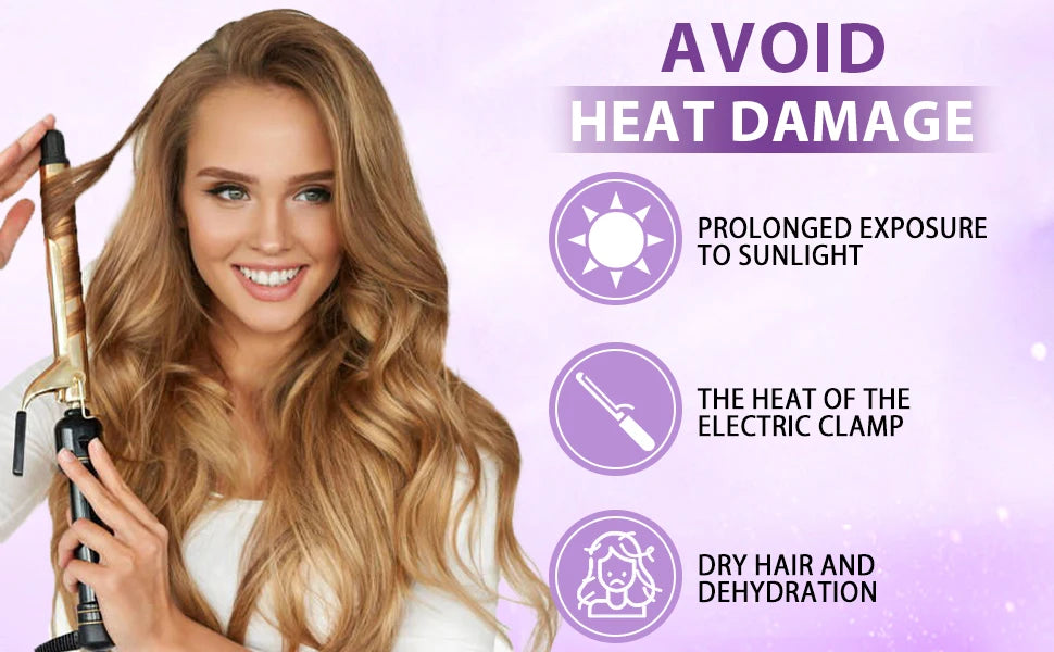 GOIPLE Lavender Extract Heat Thermal Protection Spray Shine Moisturize Split Ends Protect Hair Damage For Natural Hair and Wigs