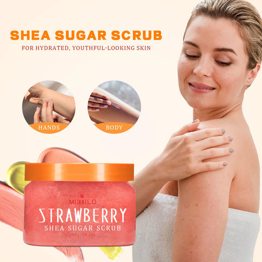 Shea Sugar Exfoliating Body Scrub for smooth, radiant, Youthful Skin