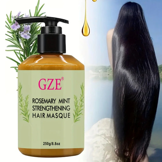 GZE Rosemary Mint Strong Hair Masque Hair Mask Conditioner Hair Care Pepper Mint Enhanced Deep Moisturizing