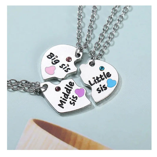 Love/Friendship Pendant Necklace 2 Pcs/ Set Rainbow Broken Heart BFF Good Friends Friendship Jewelry