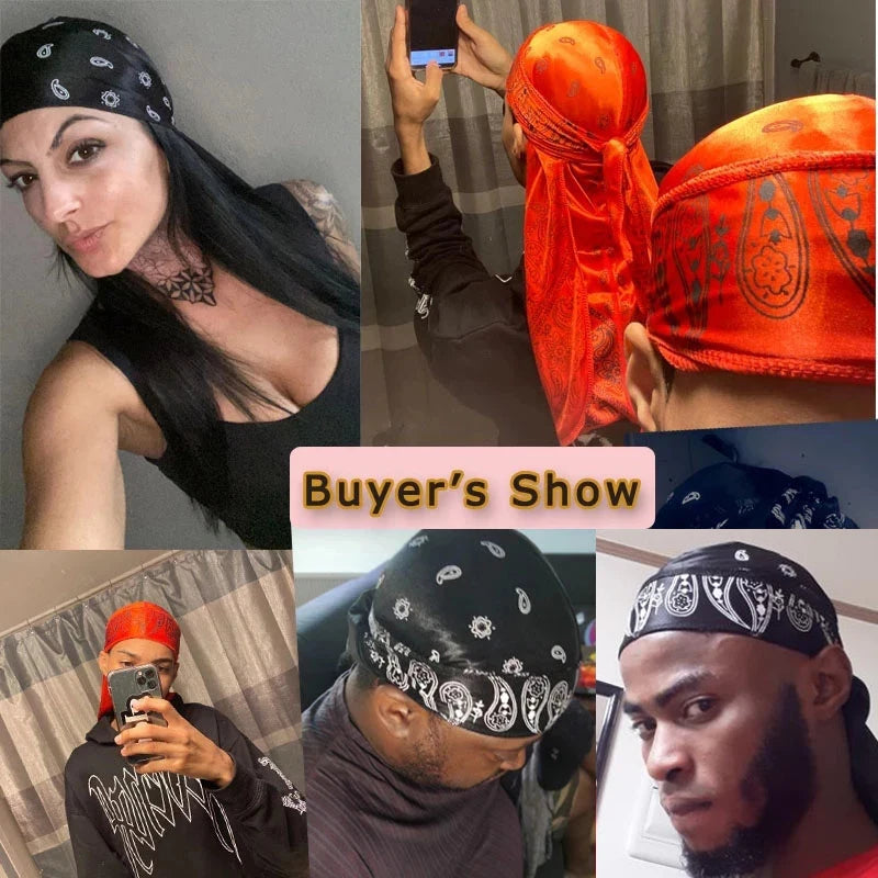 Paisley Print Silk Durag