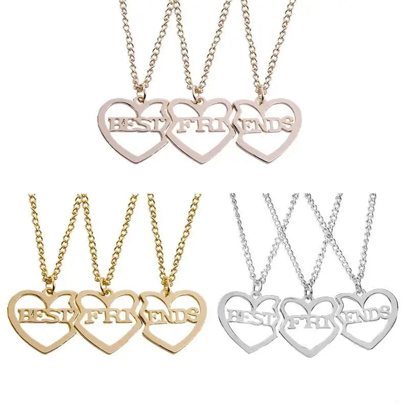 Love/Friendship Pendant Necklace 2 Pcs/ Set Rainbow Broken Heart BFF Good Friends Friendship Jewelry