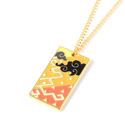 Demon Slayer Anime Peripheral Kochou Shinobu Metal Necklace Pendant Fashion Personalized Accessories Cosplay Niche Gifts
