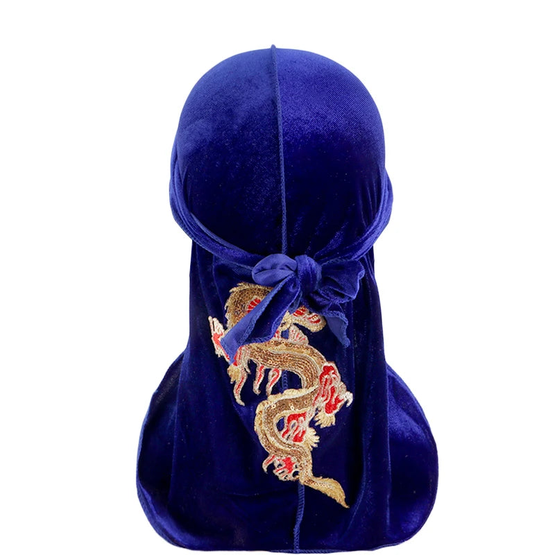 Velvet Chinese Dragon Print Durag