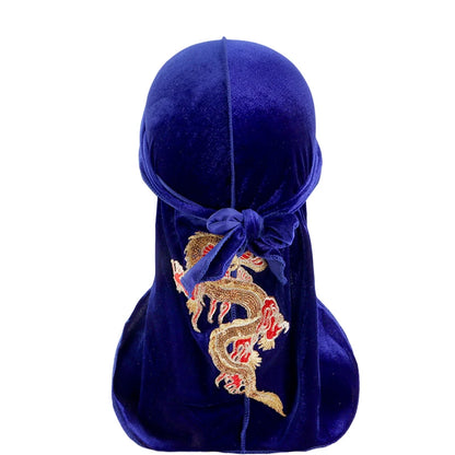 Velvet Chinese Dragon Print Durag