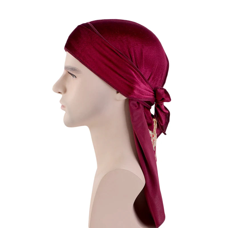 Velvet Chinese Dragon Print Durag