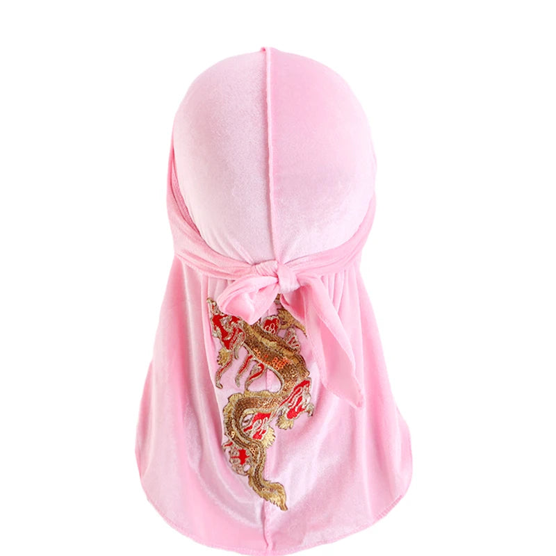 Velvet Chinese Dragon Print Durag