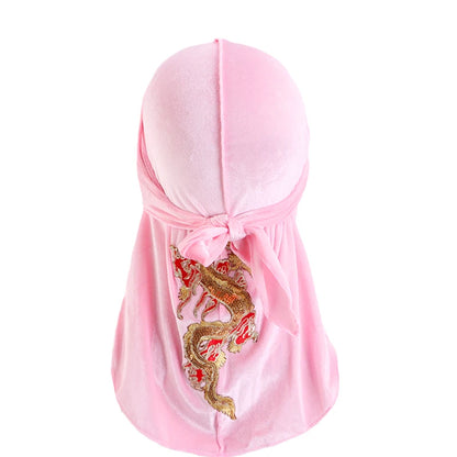 Velvet Chinese Dragon Print Durag