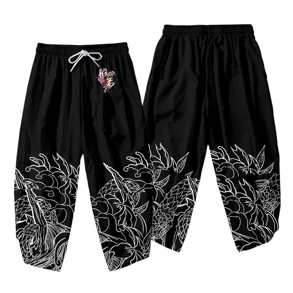 Kuro-Kimono Print Print Buddha Stones (Kimono Top not included)