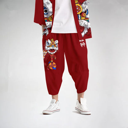 Kuro-Kimono Print Print Buddha Stones (Kimono Top not included)