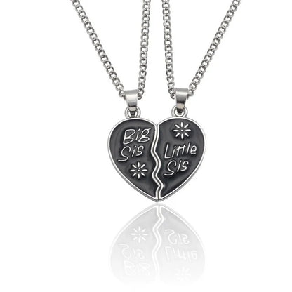 Love/Friendship Pendant Necklace 2 Pcs/ Set Rainbow Broken Heart BFF Good Friends Friendship Jewelry