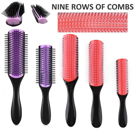 1PC 9 Rows Combs Wet Brush