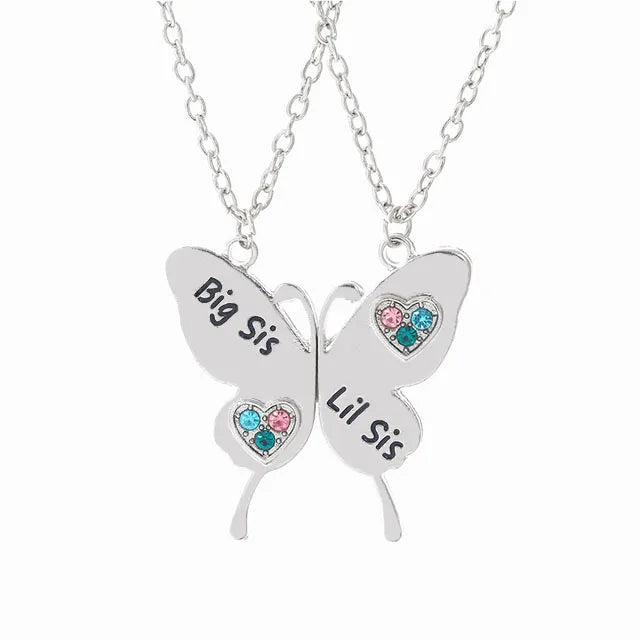 Love/Friendship Pendant Necklace 2 Pcs/ Set Rainbow Broken Heart BFF Good Friends Friendship Jewelry