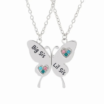 Love/Friendship Pendant Necklace 2 Pcs/ Set Rainbow Broken Heart BFF Good Friends Friendship Jewelry