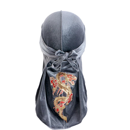 Velvet Chinese Dragon Print Durag