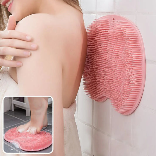 Non-slip Silicone Foot Massage Pad Shower Mat Wash Foot Pad Exfoliating Cleaning Tool Stick on any Surface