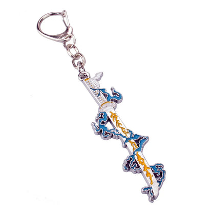 Anime Demon Slayer Kimetsu no Yaiba Keychain Anime Cosplay Sword Key Chains Metal Pendant Keyring llaveros Accessories Gifts