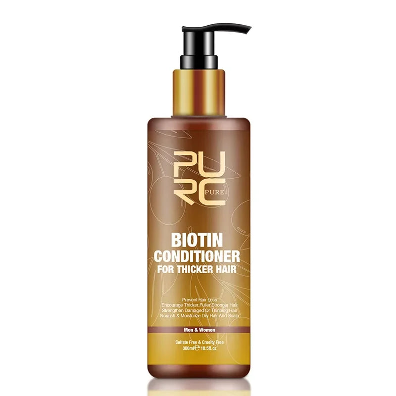PURC Biotin Hair Growth Oil, Shampoo And Conditioner stimilates, Nourishes and strengthens hair