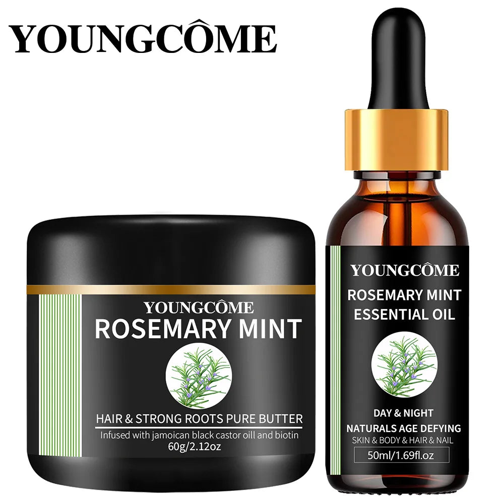 Rosemary Mint Essential Oil for Hair Growth - Natural Hair Film Treatment to Strengthen & Thicken Hair 2025 New Formula 1/2set