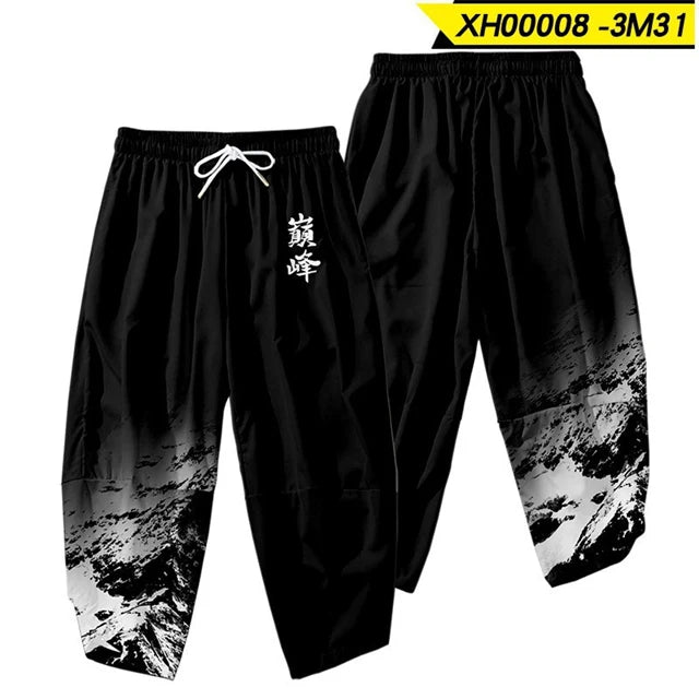 Kuro-Kimono Print Print Buddha Stones (Kimono Top not included)