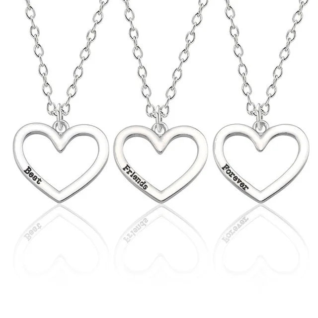Love/Friendship Pendant Necklace 2 Pcs/ Set Rainbow Broken Heart BFF Good Friends Friendship Jewelry