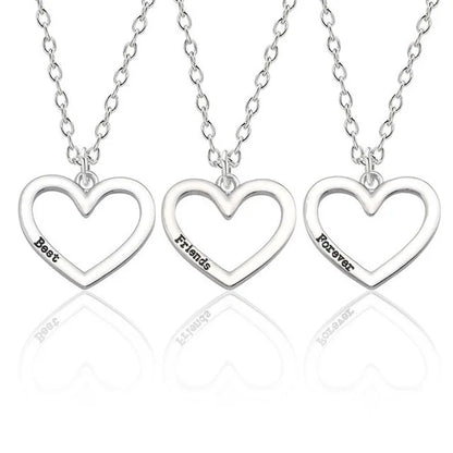 Love/Friendship Pendant Necklace 2 Pcs/ Set Rainbow Broken Heart BFF Good Friends Friendship Jewelry