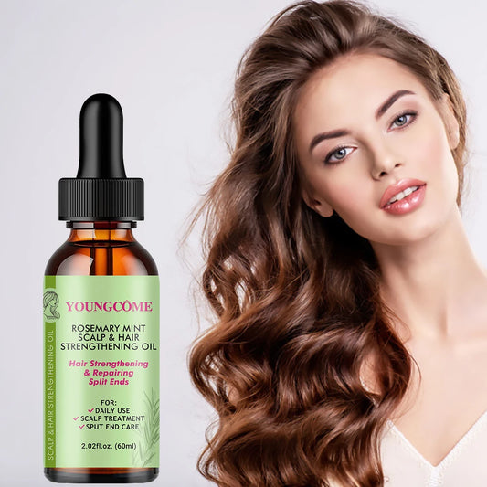 Hair Care Essential Lightweight Rosemary Mint Hair Strengthening Oil Nourishing Treatment, Stimulating Growth, Reducing itch, and retaining scalp and hair moisture for more length retention