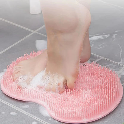 Non-slip Silicone Foot Massage Pad Shower Mat Wash Foot Pad Exfoliating Cleaning Tool Stick on any Surface