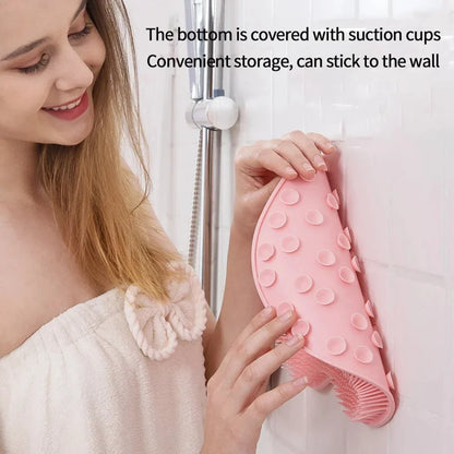 Non-slip Silicone Foot Massage Pad Shower Mat Wash Foot Pad Exfoliating Cleaning Tool Stick on any Surface