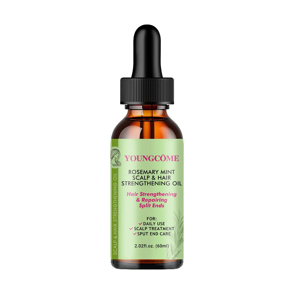 Hair Care Essential Lightweight Rosemary Mint Hair Strengthening Oil Nourishing Treatment, Stimulating Growth, Reducing itch, and retaining scalp and hair moisture for more length retention