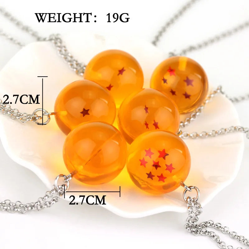 Dragon Ball Z Anime Dragon Ball 1-7 Star Necklace Chain Pendants Jewelry Accessories