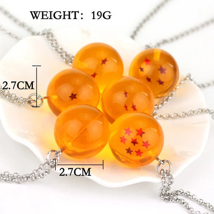 Dragon Ball Z Anime Dragon Ball 1-7 Star Necklace Chain Pendants Jewelry Accessories
