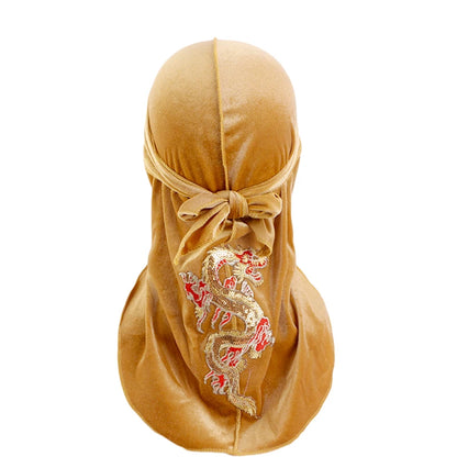 Velvet Chinese Dragon Print Durag