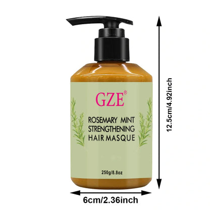 GZE Rosemary Mint Strong Hair Masque Hair Mask Conditioner Hair Care Pepper Mint Enhanced Deep Moisturizing