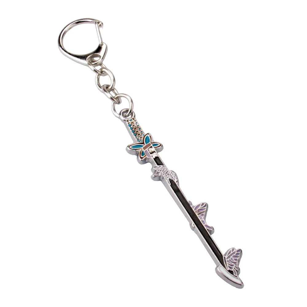 Anime Demon Slayer Kimetsu no Yaiba Keychain Anime Cosplay Sword Key Chains Metal Pendant Keyring llaveros Accessories Gifts