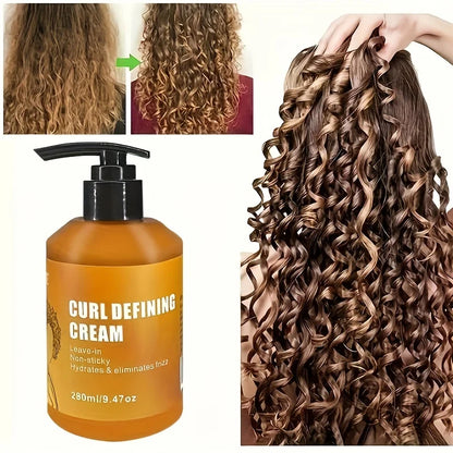 GZE CURL DEFINING CREAM with Argan Oil for Wavy and Curly Hair to define natural hair, reduce frizz and retain moisture flawlessly