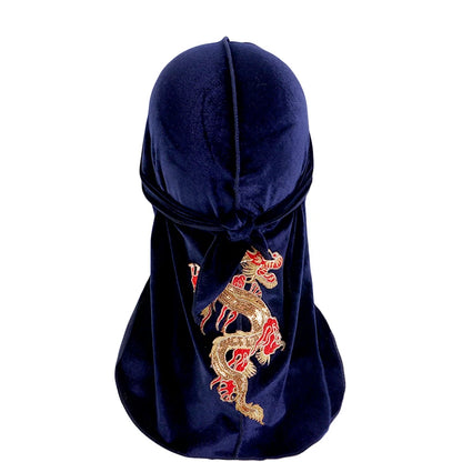 Velvet Chinese Dragon Print Durag