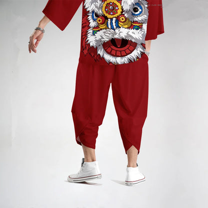 Kuro-Kimono Print Print Buddha Stones (Kimono Top not included)