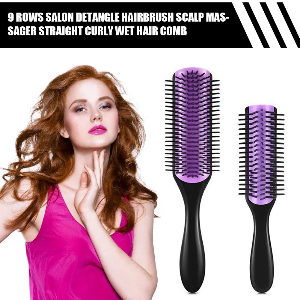 1PC 9 Rows Combs Wet Brush