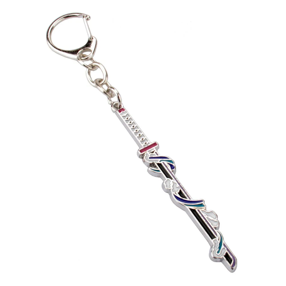 Anime Demon Slayer Kimetsu no Yaiba Keychain Anime Cosplay Sword Key Chains Metal Pendant Keyring llaveros Accessories Gifts