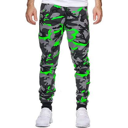 2025 Autumn And Winter New Men's Casual Camouflage Waist Drawstring Large Size Solid Color Sports Jogging Pants