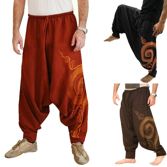 Spiral Relic Harem Pants (Black, Brown, Red)