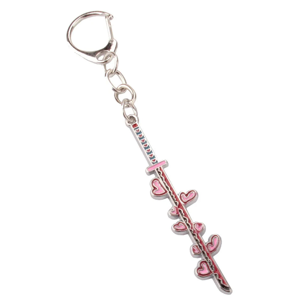 Anime Demon Slayer Kimetsu no Yaiba Keychain Anime Cosplay Sword Key Chains Metal Pendant Keyring llaveros Accessories Gifts