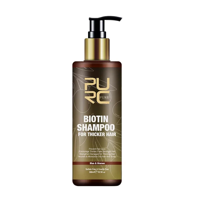 PURC Biotin Hair Growth Oil, Shampoo And Conditioner stimilates, Nourishes and strengthens hair