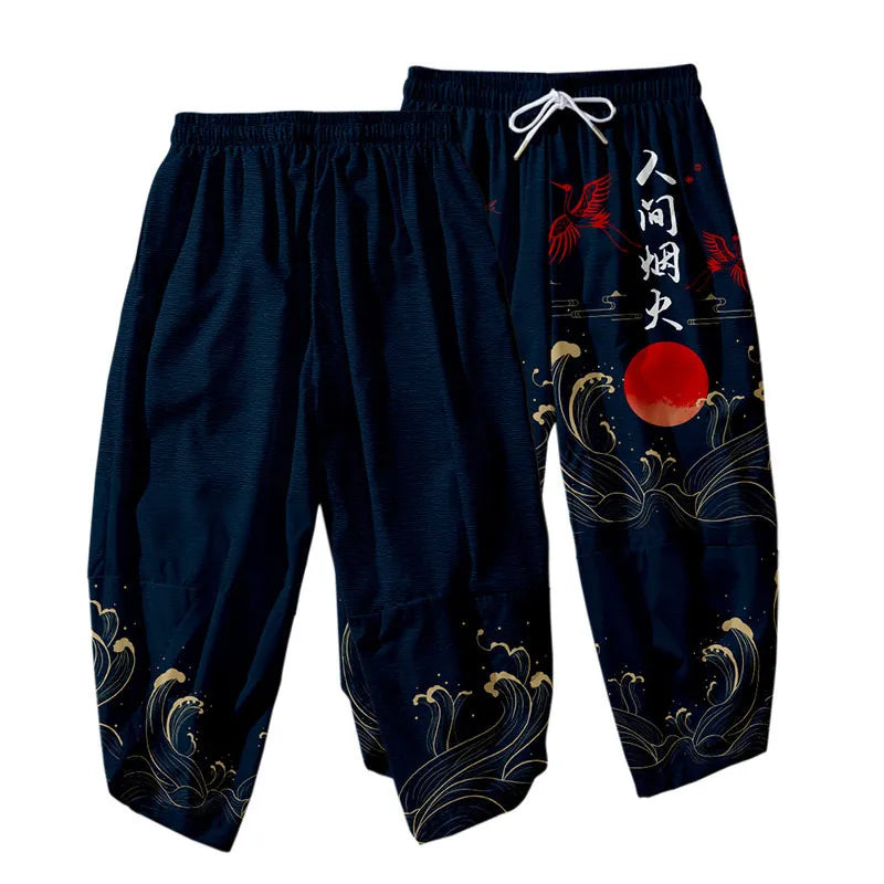 Kuro-Kimono Print Print Buddha Stones (Kimono Top not included)