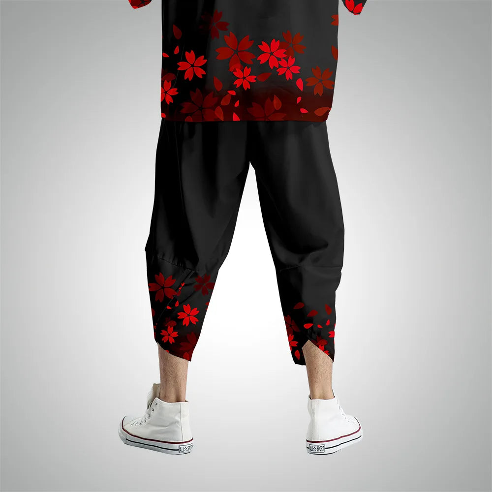 Kuro-Kimono Print Print Buddha Stones (Kimono Top not included)