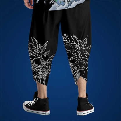 Kuro-Kimono Print Print Buddha Stones (Kimono Top not included)