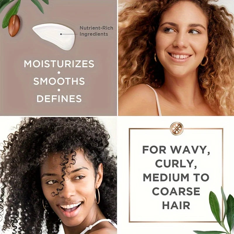 GZE CURL DEFINING CREAM with Argan Oil for Wavy and Curly Hair to define natural hair, reduce frizz and retain moisture flawlessly