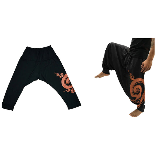 Spiral Relic Harem Pants (Black, Brown, Red)